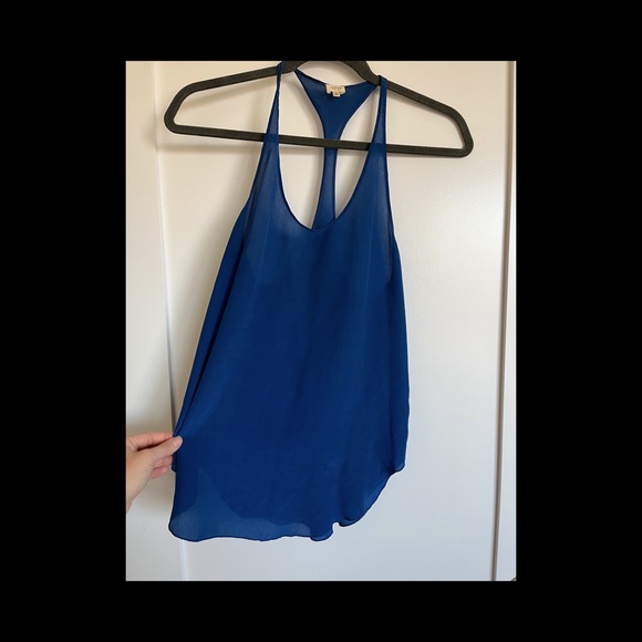 Electric blue silk cami - Picture 2 of 3